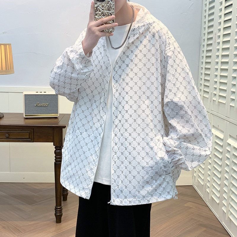 冰丝防晒衣男士夏季新款轻薄透气夹克外套皮肤防紫外线防晒服-P45,男装防晒衣,星座1206（原A206）
