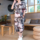 2025夏季新款风短袖套装宽松短裤T恤两件套LFK86-P53，男装T恤，星座1206（原A206）