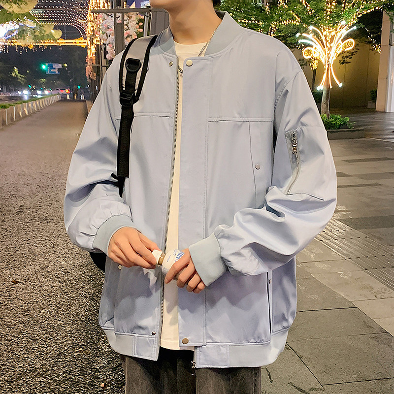 2025新款飞行夹克棒球服男美式宽松潮牌韩版二开公版GS6586-P75图片