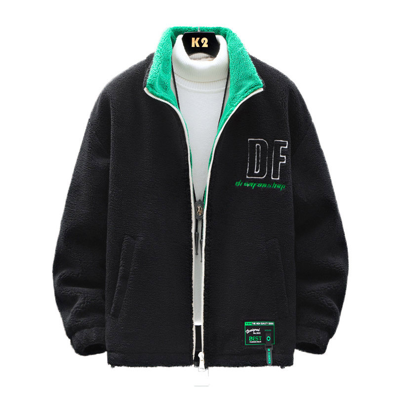 2024秋冬季新款加绒加厚宽松颗粒绒男青少年夹克外套KL8631-P105,男装棉衣,星座1206（原A206）