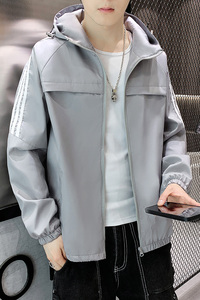2023春秋季新款韩版潮流休闲男外套连帽上衣工装男夹克JK193-P30图片
