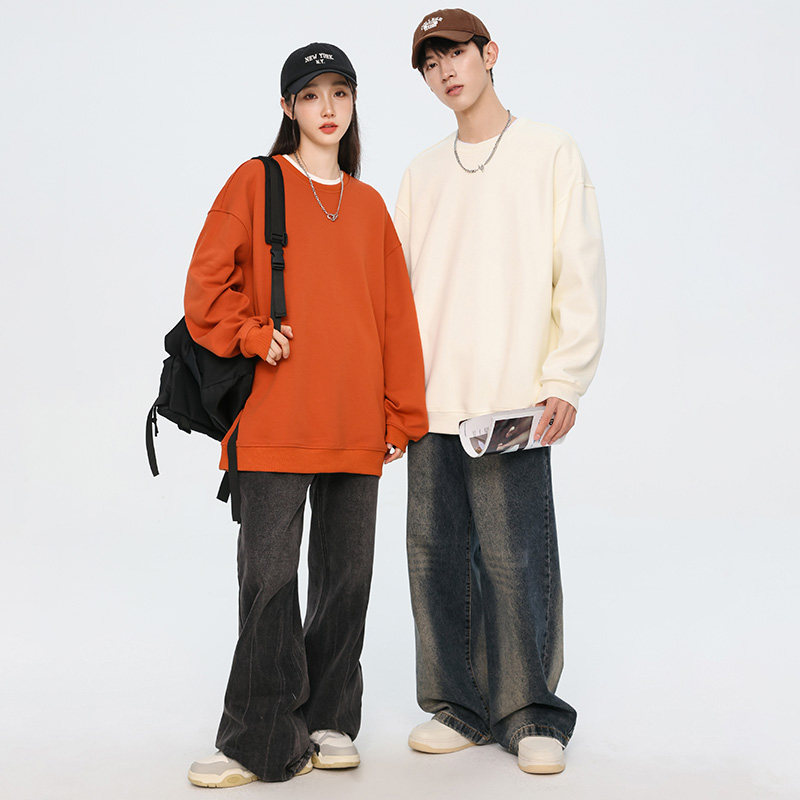 重磅纯色卫衣T恤男宽松春秋款卫衣圆领内搭打底衫男HH8880-P25,男装T恤,星座1206（原A206）