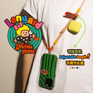 和风猫饭全机种通用日系手机挂绳可斜挎单肩背带粗绳子结实耐用粉