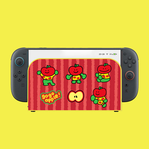 新款任天堂switch2代A仔彩虹格主机盖底座保护壳彩壳NS座充防尘