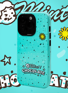 和风猫饭原创薄荷巧克力适用iPhon17/16/15promax/mate60pro磁吸手机壳华为14pro苹果13/12新款菲林二合一PC