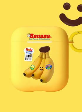 和风猫饭原创香蕉黄色xiAirPods保护套新款4代/12代3代新Pro3代适用苹果耳机套软情侣防摔无线