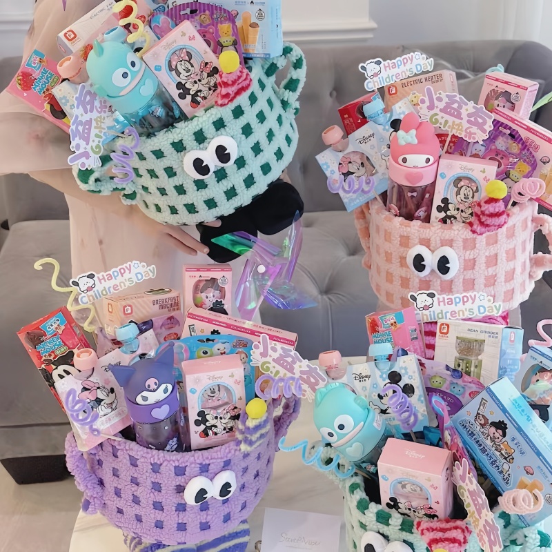 六一儿童节零食抱抱桶花束材料包