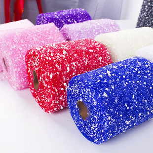 纸材料 纱网纱曼包装 雪点纱15cm宽短雪花网花艺玫瑰花手工装 饰包装