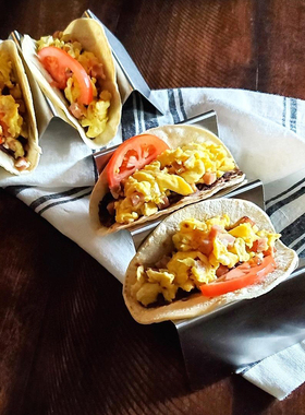 餐厅塔可薄饼架春卷热狗汉堡架墨西哥TacoHolder煎饼架卷饼架模具