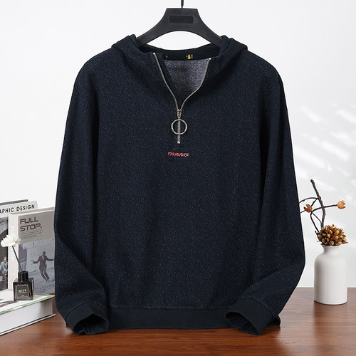 【H家】撤标撤柜！2025年春秋男士时尚舒适花纹连帽休闲套头卫衣