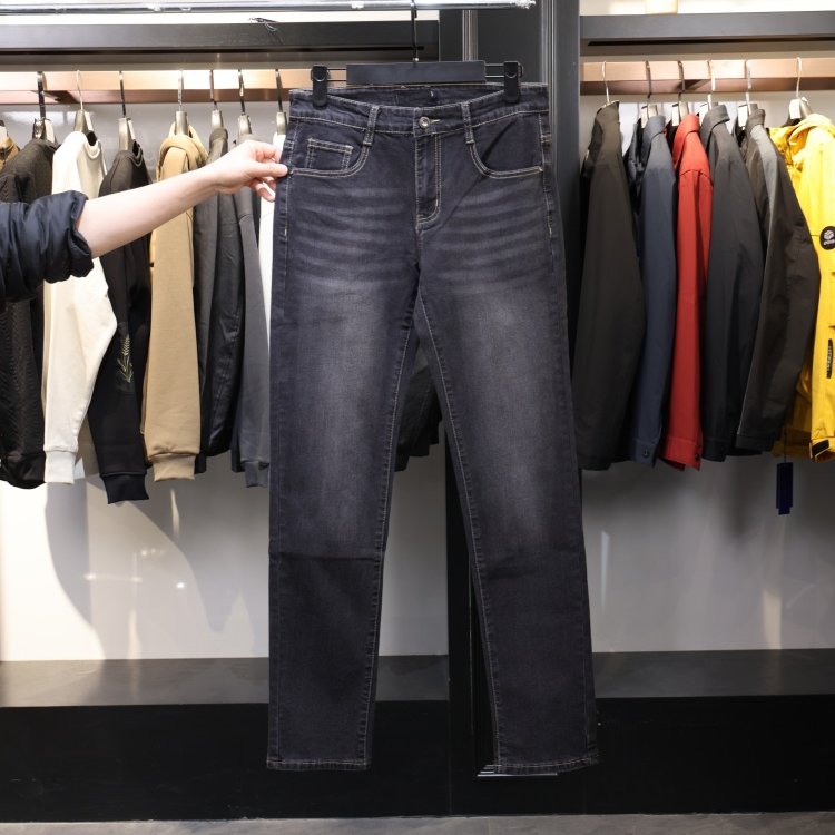【H家】撤标撤柜！2025春秋男士新款经典百搭五袋微弹直筒牛仔裤
