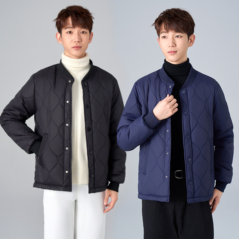撤标撤柜(E)秋冬大码加绒加厚男时尚休闲内穿大码棉袄外套棉服