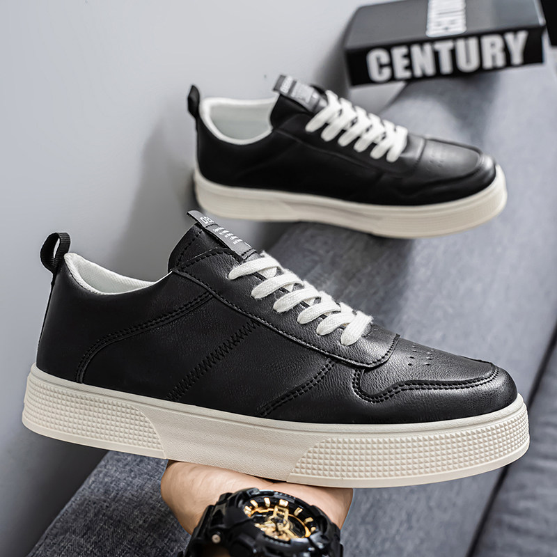 撤标撤柜(H)新款透气休闲皮鞋韩版潮流百搭鞋子男款运动潮鞋