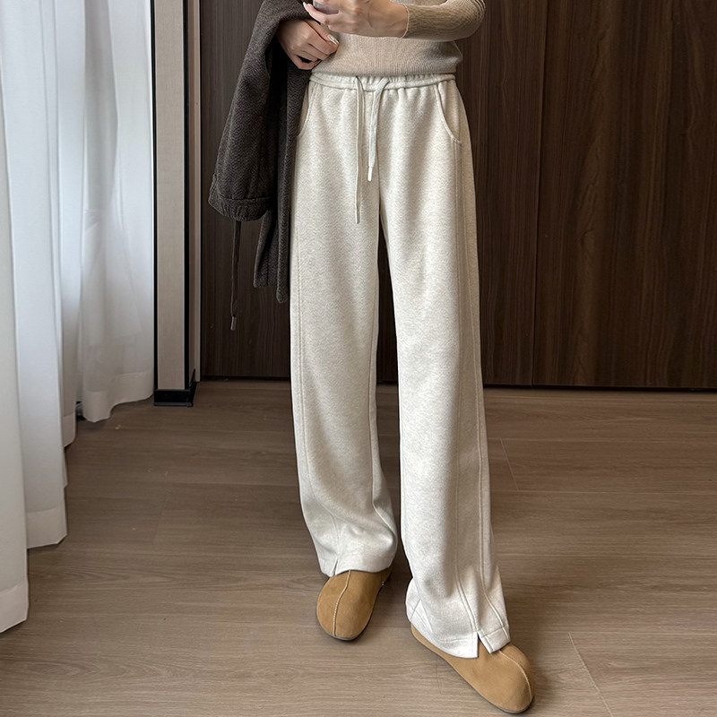 【豆家】撤标撤柜！秋冬女新款时尚加厚醋酸羊毛香蕉裤休闲阔腿裤