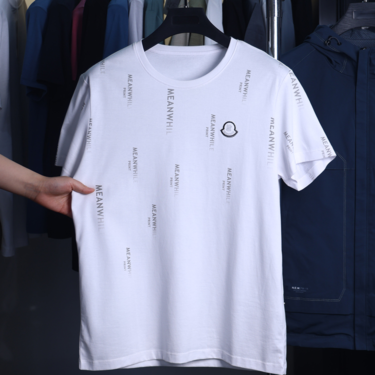 【H家】撤标撤柜！夏季男士新款舒适时尚百搭字母印花圆领短袖T恤