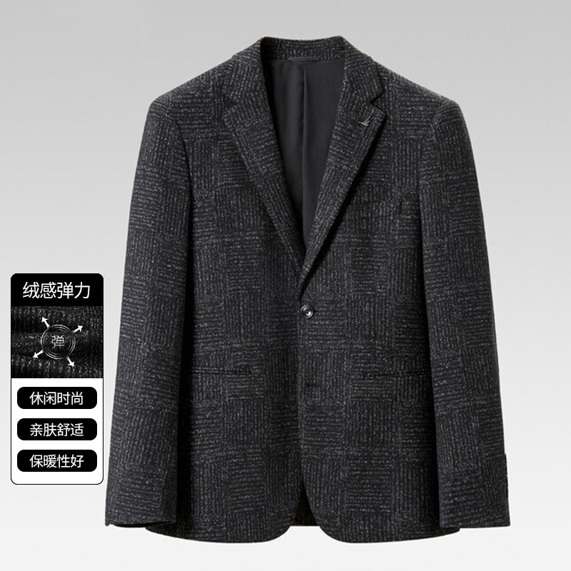 品牌撤柜春秋季男士简约商务绒感弹力休闲时尚花型商务单西外套,男装,休闲西服,淘宝优惠券,粉丝福利购,淘宝优惠卷