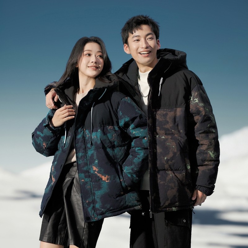 撤标撤柜(N)冬季男新款休闲时尚保暖连帽羽绒服（男女同款）