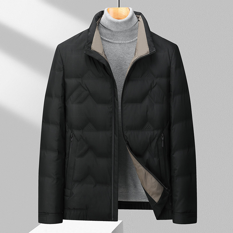 【豆家】撤标撤柜！2025秋冬男士新款百搭商务保暖短款立领羽绒服