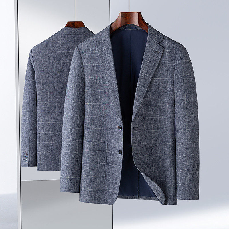 品牌撤标平驳领格纹休闲西服2024年春季新品典雅挺括单西男士外套,男装,西服,淘宝优惠券,粉丝福利购,淘宝优惠卷