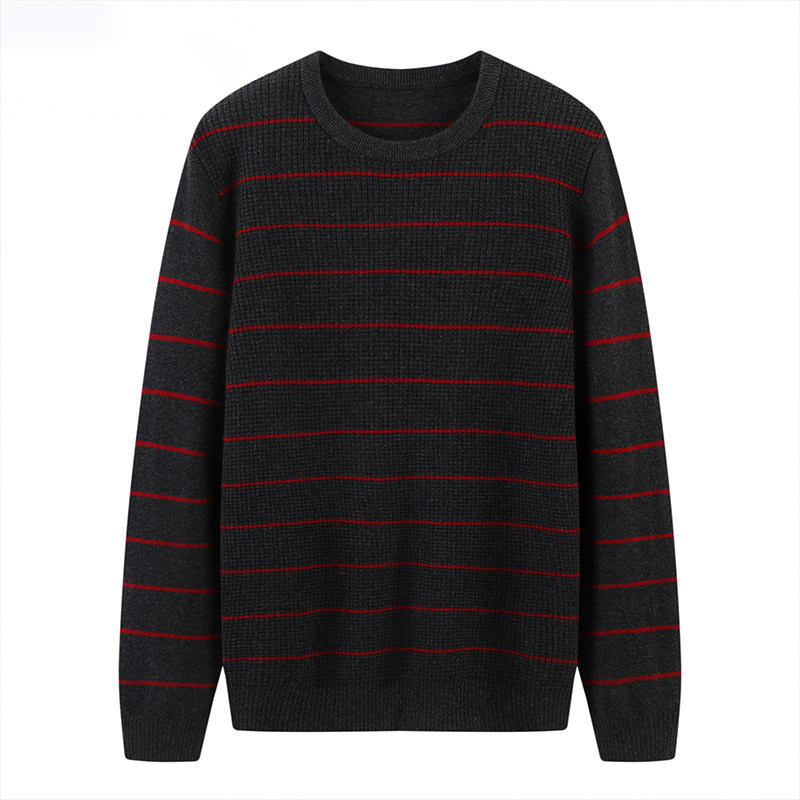 一线撤柜撤标2023年冬季新款男士圆领男士貂绒休闲百搭套头羊毛衫