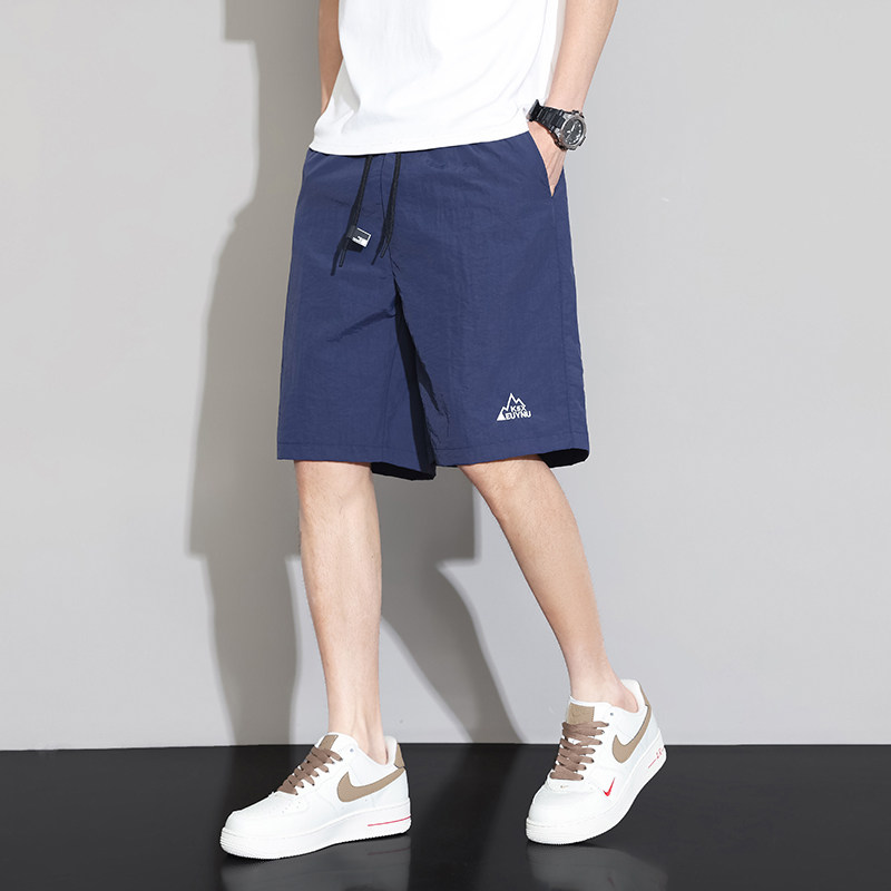 撤标撤柜2025年夏季男户外冰丝速干轻薄沙滩休闲运动短裤(情侣款