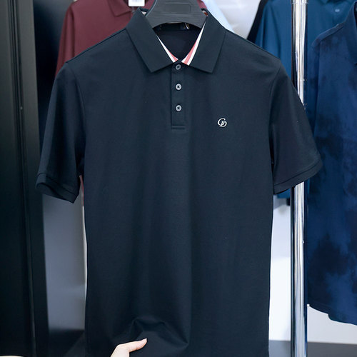【H家】撤标撤柜！夏季男士休闲时尚简约桑蚕丝短袖POLO衫上衣潮