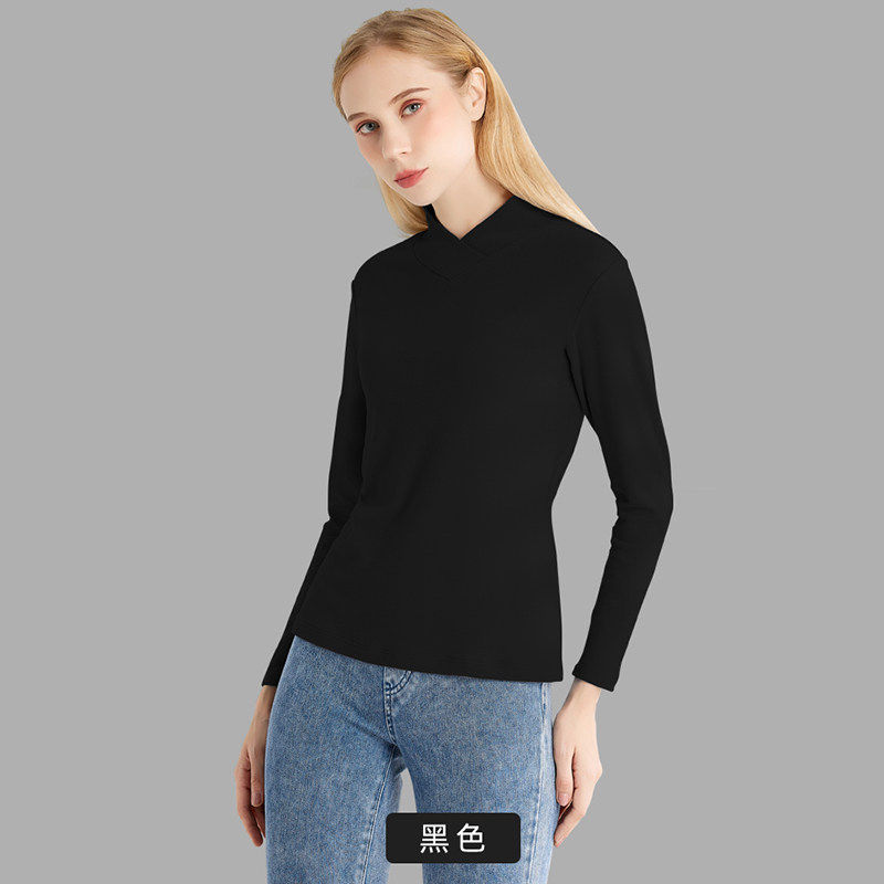 【雅家】撤标撤柜！2025春秋女士新款保暖护肩围巾领抗菌绒打底衫