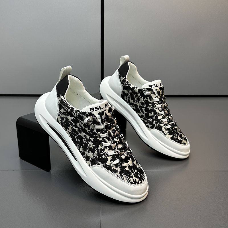 撤标撤柜(H)男鞋透气运动帆布鞋潮流百搭爆款厚底青少年板鞋潮鞋