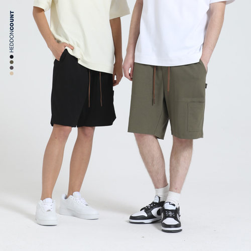 撤柜撤标（M）日系高品质双面棉工装短裤夏宽松五分裤男休闲中裤