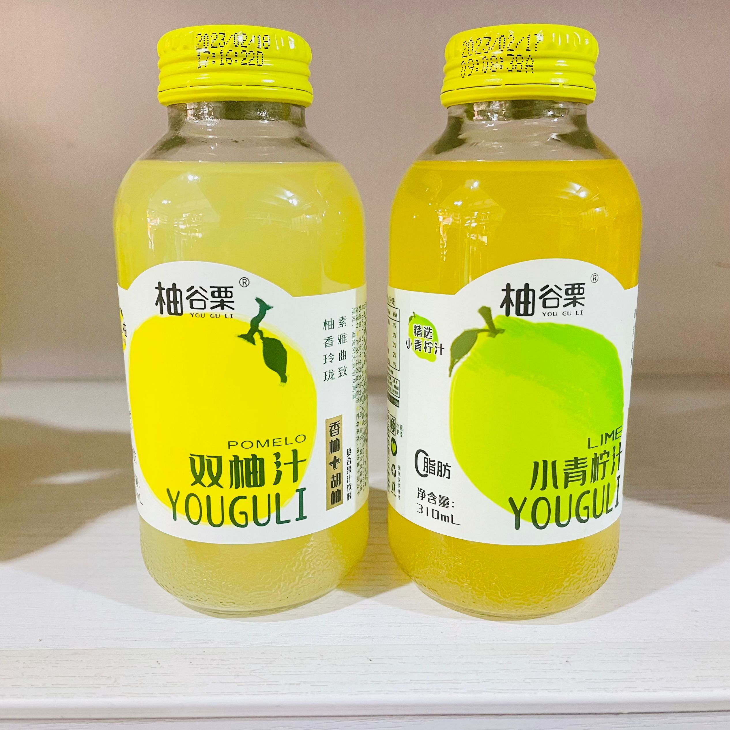 柚谷栗双柚汁小青柠汁310ml*4瓶