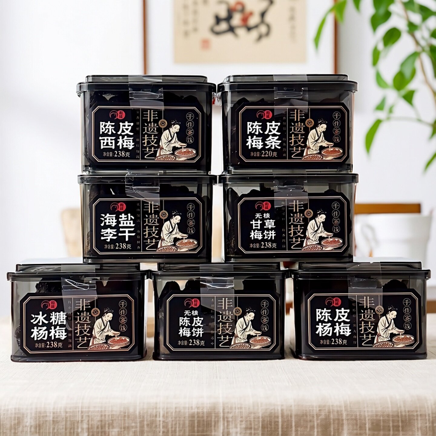 和成陈皮梅条西梅冰糖杨梅海盐李干无核甘草梅饼蜜饯果干果脯零食