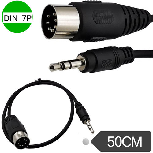 大DIN 7Pin对DC3.5mm 公电脑电视手机MP3音视频线MIDI7芯 DIN7P