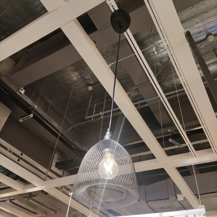 宜家玛瓦登黑色网格吊灯大特价含灯罩灯线送灯泡厨房餐厅设计感强