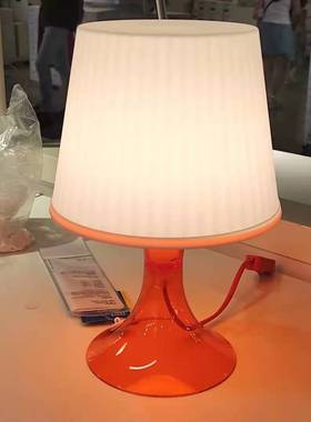 宜家拉姆本装饰台灯橙色白色个性可爱儿童房简约现代北欧式男女孩