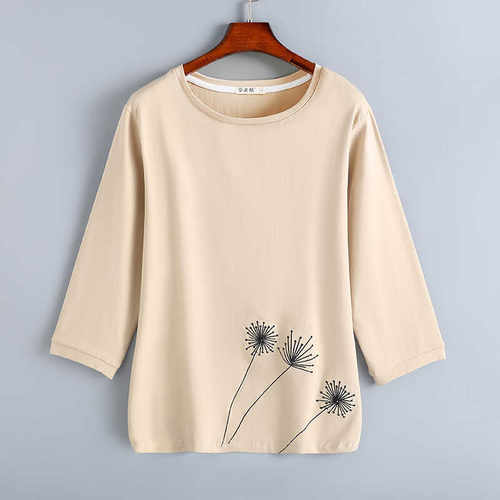 妈妈高端七分袖打底衫女T恤洋气