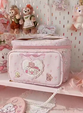 mikko联名大号2025新款化妆包收纳包大容量可爱小动物方形手提包