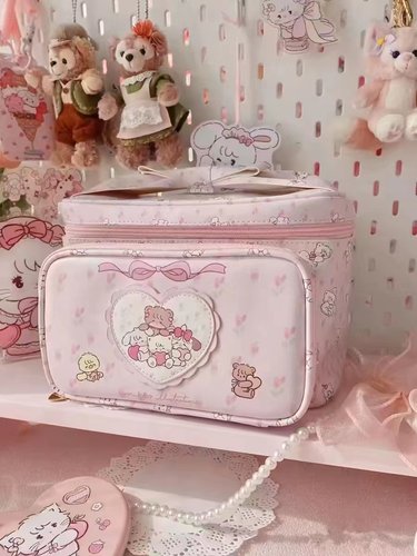 收纳包大容量可爱方形手提包