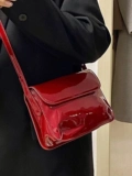 Ретро красная модная универсальная сумка подмышку, квадратная сумка на одно плечо