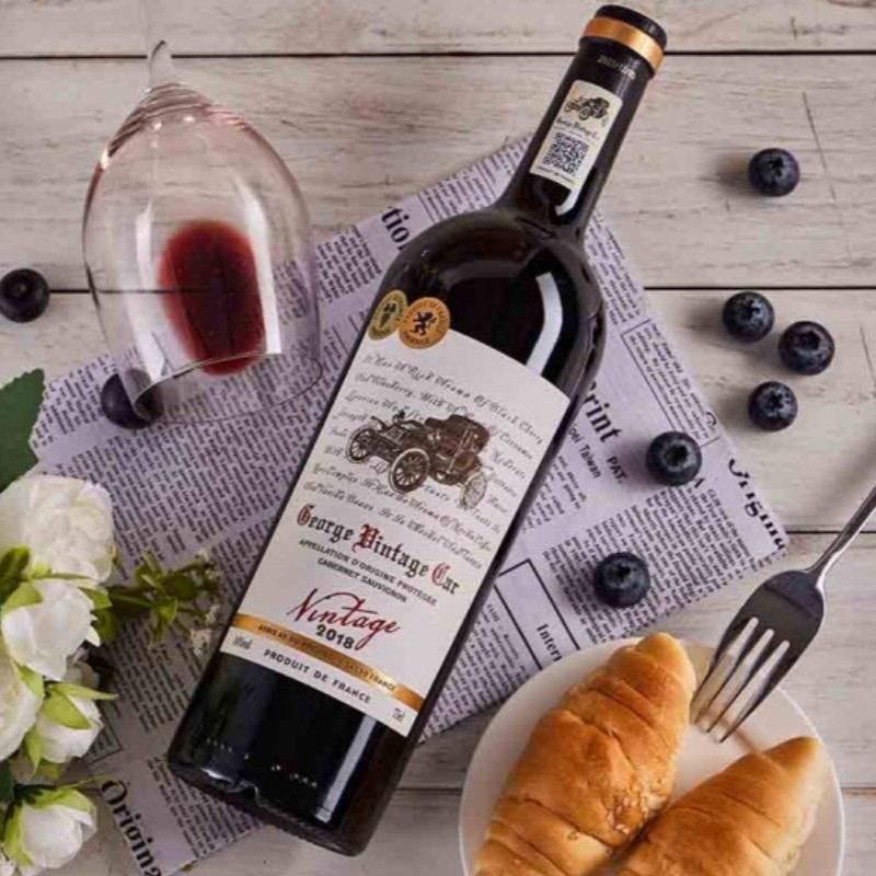 法国原装进口乔治老爷车14度珍藏版AOP级750ml干红葡萄酒六瓶整箱