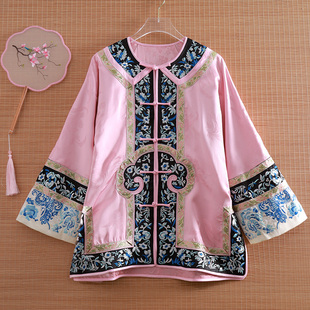 美伦中国风唐装外套高端货2025重工刺绣单排扣精致优雅宽松上衣女