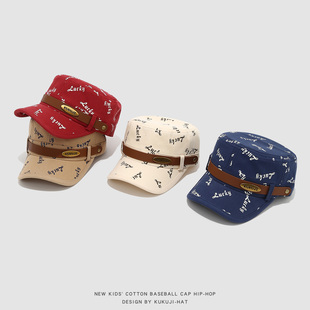 儿童帽子春款鸭舌帽字母百搭男女童夏季薄款宝宝棒球帽炸街痞帅潮