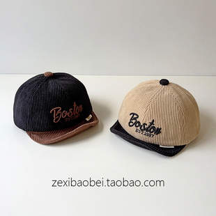 宝宝帽子秋冬款鸭舌帽字母百搭男女宝婴儿儿童棒球帽冬季2025新款