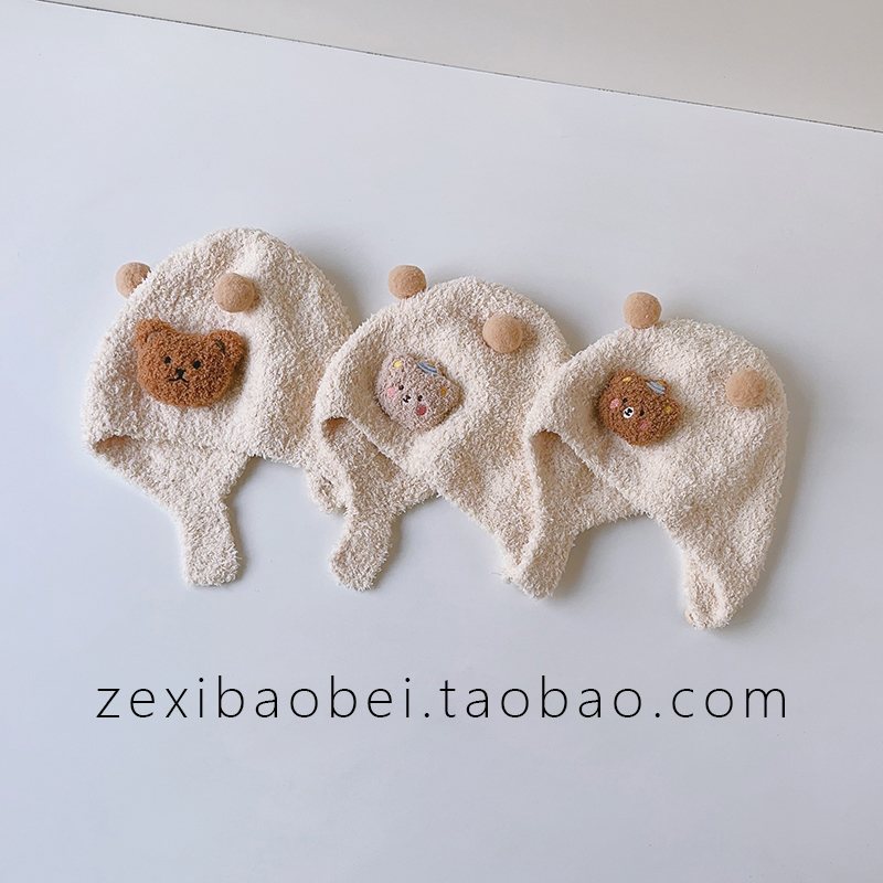 婴儿帽子秋冬季护耳帽宝宝毛绒帽男女宝可爱超萌婴幼儿针织帽冬天,童装/婴儿装/亲子装,帽子,淘宝优惠券,粉丝福利购,淘宝优惠卷