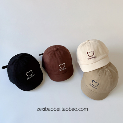 棉布材质时尚百搭宝宝鸭舌帽