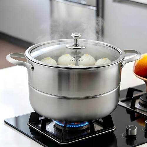 LUCUKU304不锈钢蒸锅大汤锅炖煲
