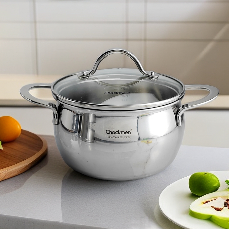 Chockmen18/10不锈钢小汤锅蒸锅