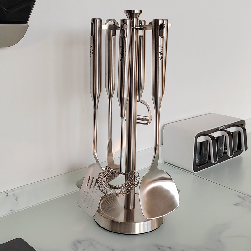 18/10不锈钢烹饪勺铲304锅铲漏汤勺煎铲粉抓果皮刨打蛋器厨具架子