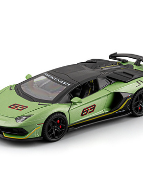 新款 1:32兰博SVJ63合金跑车模型声光书房书架桌面装饰创意摆件