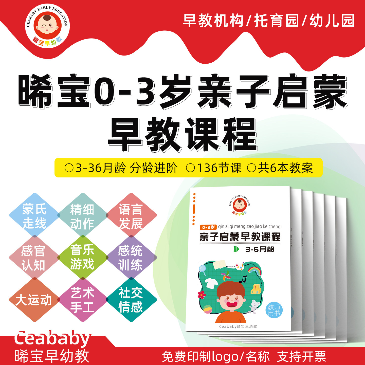 早教课程教案亲子早教课程全套0到3岁蒙氏早教幼儿园早教课程教材