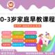 家庭早教课程入户早教婴幼儿宝宝早教课程0到3岁在家早教全套视频